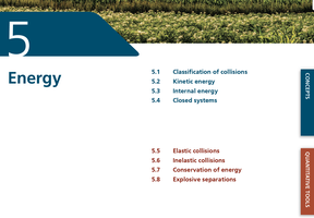 Chapter outline for Energy