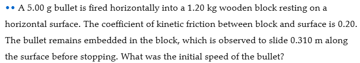 Bullet and block collision