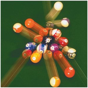 Billiard balls colliding