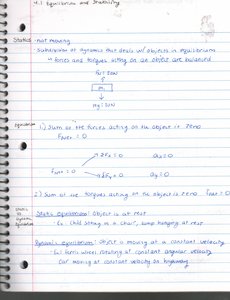 Free-body diagram of forces on a box in equilibrium