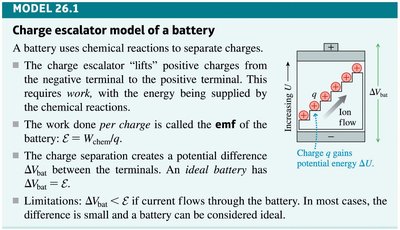 Charge escalator model of a battery