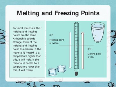 Melting and freezing points of water