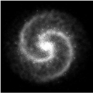 Spiral galaxy simulation