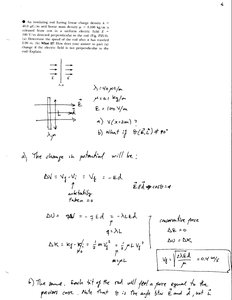 Uniformly charged rod in an electric field