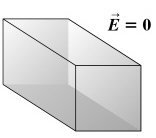 No net electric flux: electric field is zero