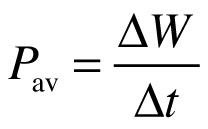 Average power formula