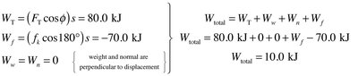 Work calculation for sled