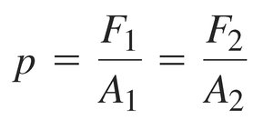 Pascal's principle equation