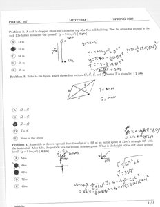 Kinematic equations and free fall calculations