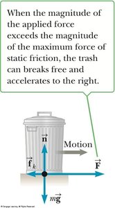 Kinetic friction acting on a moving object