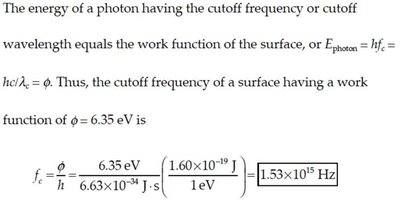 Cutoff frequency calculation