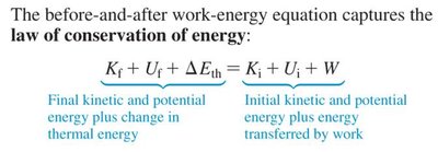 Work-energy equation and conservation of energy