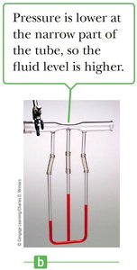 Venturi tube demonstrating Bernoulli's principle