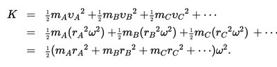 Rotational kinetic energy formula