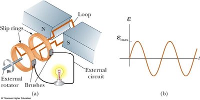 Rotating loop in a generator