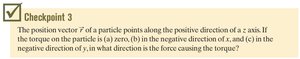 Checkpoint 3: Direction of force causing torque