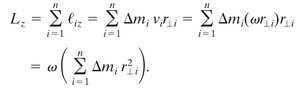 Equation for angular momentum of a rigid body