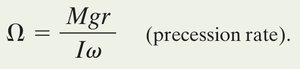 Equation for precession rate