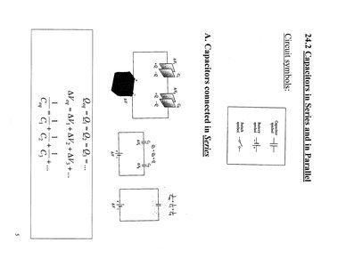 Capacitors in series and parallel circuit diagrams