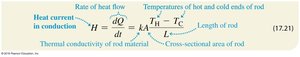 Heat current in conduction equation