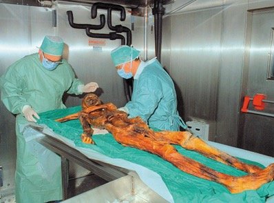 Scientists examining the Ice Man mummy for radioactive dating