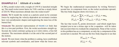 Altitude of a rocket example