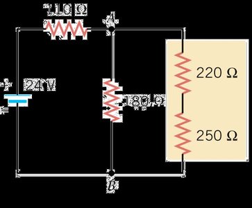 Complex circuit with series and parallel resistors