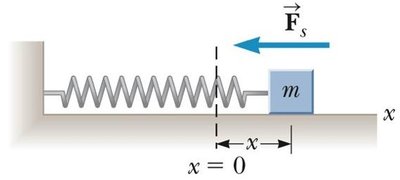 Spring-mass system force and acceleration