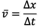 Equation for average velocity
