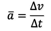 Equation for average acceleration