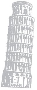 Illustration of the Leaning Tower of Pisa