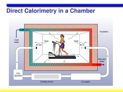 Direct calorimetry in a chamber