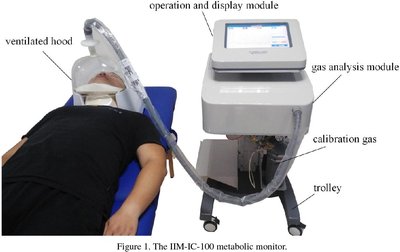 Indirect calorimetry: ventilated hood setup