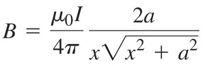 Equation for magnetic field due to a finite straight conductor