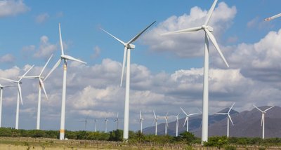 Wind turbines as examples of rotational motion