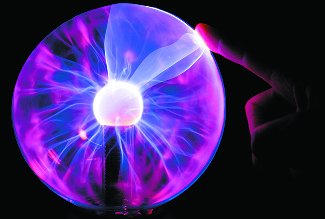 Plasma ball showing electric field breakdown