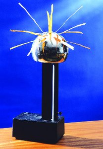 Van de Graaff generator creating high electric potential