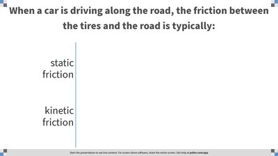 Static and kinetic friction comparison