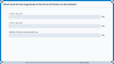 Friction force options for car wheels
