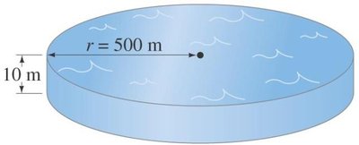 Order of magnitude estimation for a lake