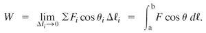 Integral for work