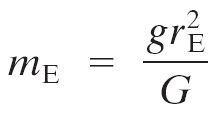 Formula for Earth's mass