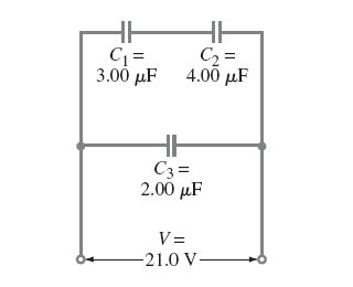 Capacitor network with values