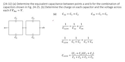 Complex capacitor network and calculation