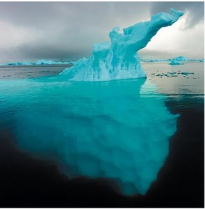 Iceberg floating in water