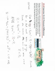 Pressure difference example with house