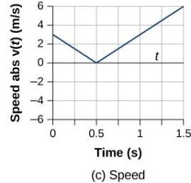 Speed vs. time graph for free fall