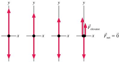 Free-body diagrams for elevator scenarios