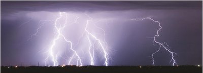 Lightning illustrating strong electric fields