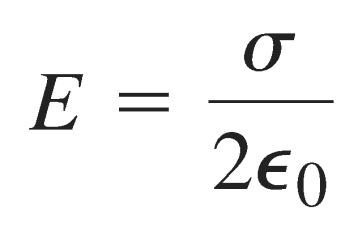 Electric field formula for a sheet of charge